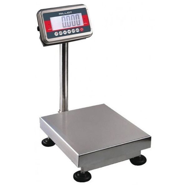 Milliot Balance tout inox avec colonne portée 30 kg, précision 10g -