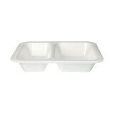 thumbnail of 100 Siegelschalen, XPS 2-geteilt 800 ml 4,2 cm x 18,5 cm x 23,5 cm weiss laminiert