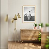 thumbnail of WellHome - Luminária de chão 45x45x180cm com estrutura metálica dourada - Soquete E27, máx. 60W