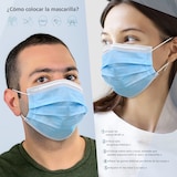 thumbnail of Baena Salud - 50 mascherine igieniche chirurgiche monouso, Tipo IIR, in blu, filtrazione (BFE) 98%