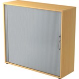 thumbnail of bümö Aktenschrank abschließbar mit Rollladen, Rollladenschrank für Ordner & Co. - Büroschrank mit Rollo, abschließbarer Ordnerschrank aus Holz in