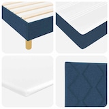 thumbnail of vidaXL Boxspringbett mit Matratze mit Kopfteil Blau 80 x 200 cm Stoff