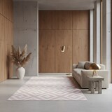 thumbnail of Teppich Kurzflor Geometrisch Modern Waschbar Strapazierfähig Esszimmer Flur OEKO-TEX Pink 240x340 cm Gekettelt – INN von Kadima Design