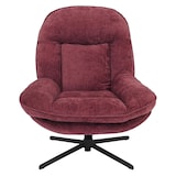 thumbnail of Poltrona Relax com banqueta HWC-P32, poltrona TV com suspensão nosag, tecido metálico giratório/chenille têxtil (370 g/m²) ~ baga