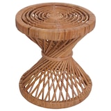 thumbnail of Mesa de apoio HWC-M31, mesa de flores, mesa de café em vime, redonda 43x38x38cm, vime Kubu natural
