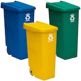 thumbnail of WellHome - Pack 3 Cubos de Basura 110L Ideal para Reciclaje, Azul, Verde y Amarillo