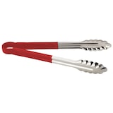 thumbnail of METRO PROFESSIONAL Pinzas para barbacoa, acero inoxidable/vinilo, 24 cm, rojo/plateado