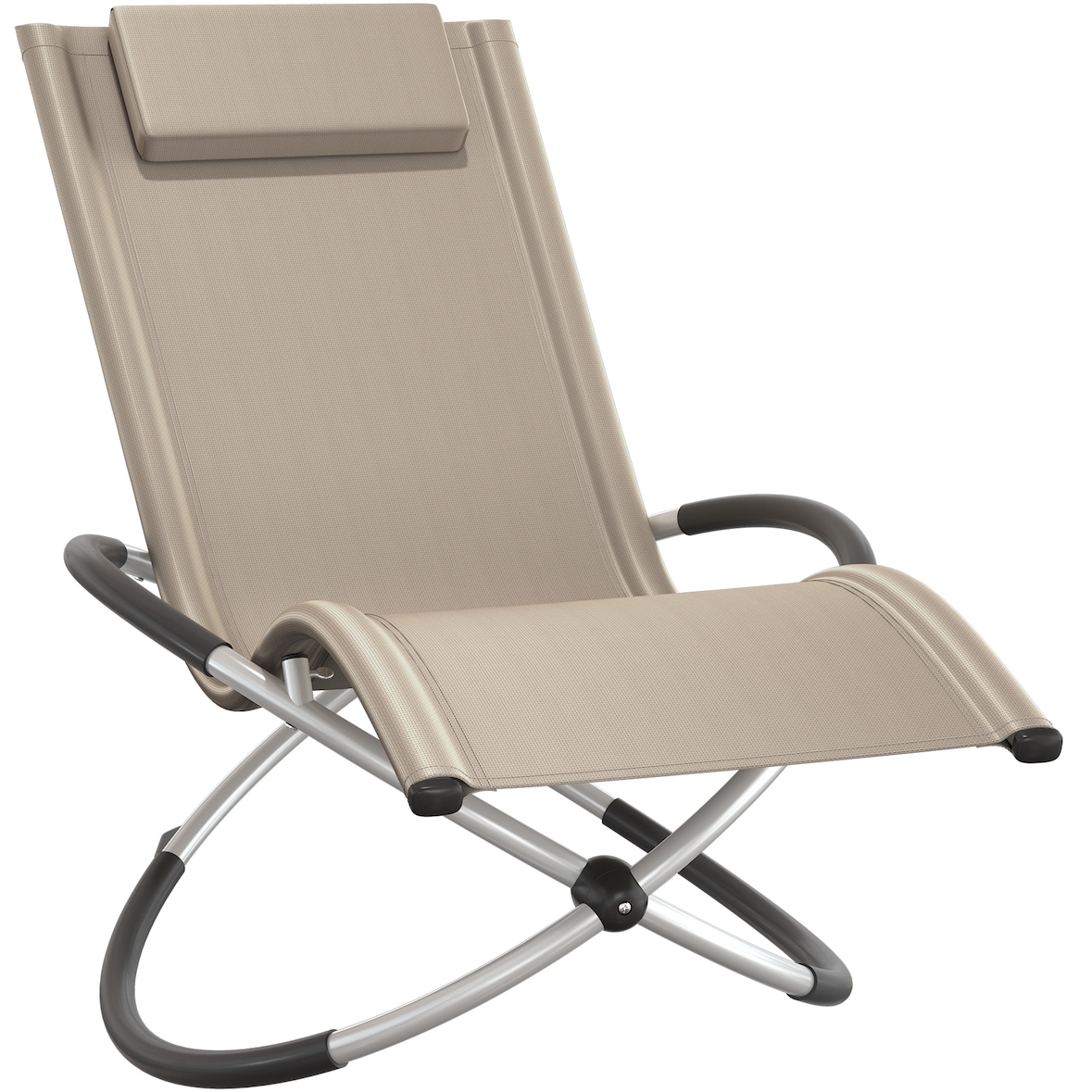 tectake Tumbona Paulina ergonómica, plegable, 150 kg  Beige