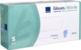 thumbnail of Nitril Handschuhe puderfrei, blau, 1.000 Stk., unsteril, mit Rollrand, hoch-elastisch, Sensitive : Größe - S
