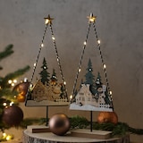 thumbnail of LED Holz Baum Santa beleuchtet Tischdekoration Weihnachten Tannenbaum