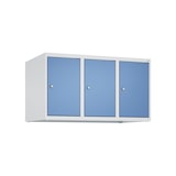 thumbnail of C+P Aufsatzschrank Classic PLUS, 3 Abteile, HxBxT 50x90x50cm, Zylinderschloss, Hellgrau/Fernblau von PROREGAL