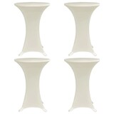 thumbnail of Tischhussen für Stehtische 4er Set AMAU Stretchhusse Ø80 cm cremefarben | Hussen elastisch Stehtischhusse Stehtisch-Abdeckung