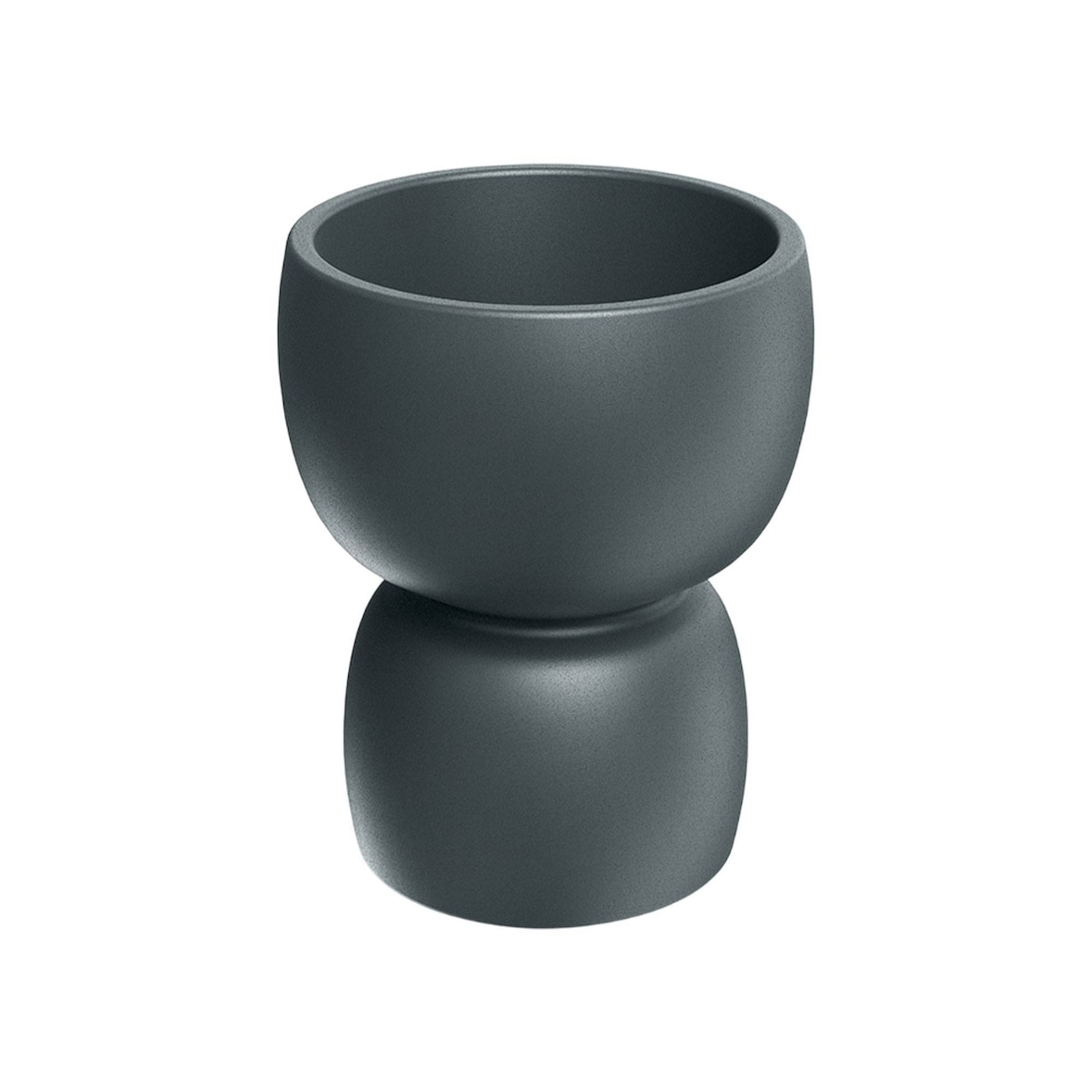 WellHome - Blumentopf aus Rotationsgeformtes Polyethylen 17/12L Ø40x48cm in farbe Graphit - Duala Round