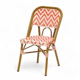 thumbnail of Silla de terraza ALMA - Trenzado naranja y blanco