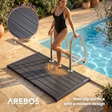 thumbnail of AREBOS Elemento di base per doccia da giardino | antiscivolo e idrorepellente | Piastra in PVC, resistente alle intemperie e stabile
