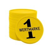 thumbnail of CombiCraft Kunststoff Wertmarken Chips 1 Wertmarke in Gelb- 100 Stück - Ø29 mm