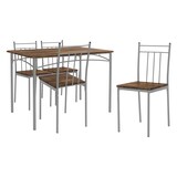 thumbnail of ML-Design Esstisch Set 4-tlg., Eiche-Grau, Tisch mit 2 Stühlen & 1 Bank, Essgruppe für 4 Personen, Küchentisch mit Metallrahmen, Bartisch Set,