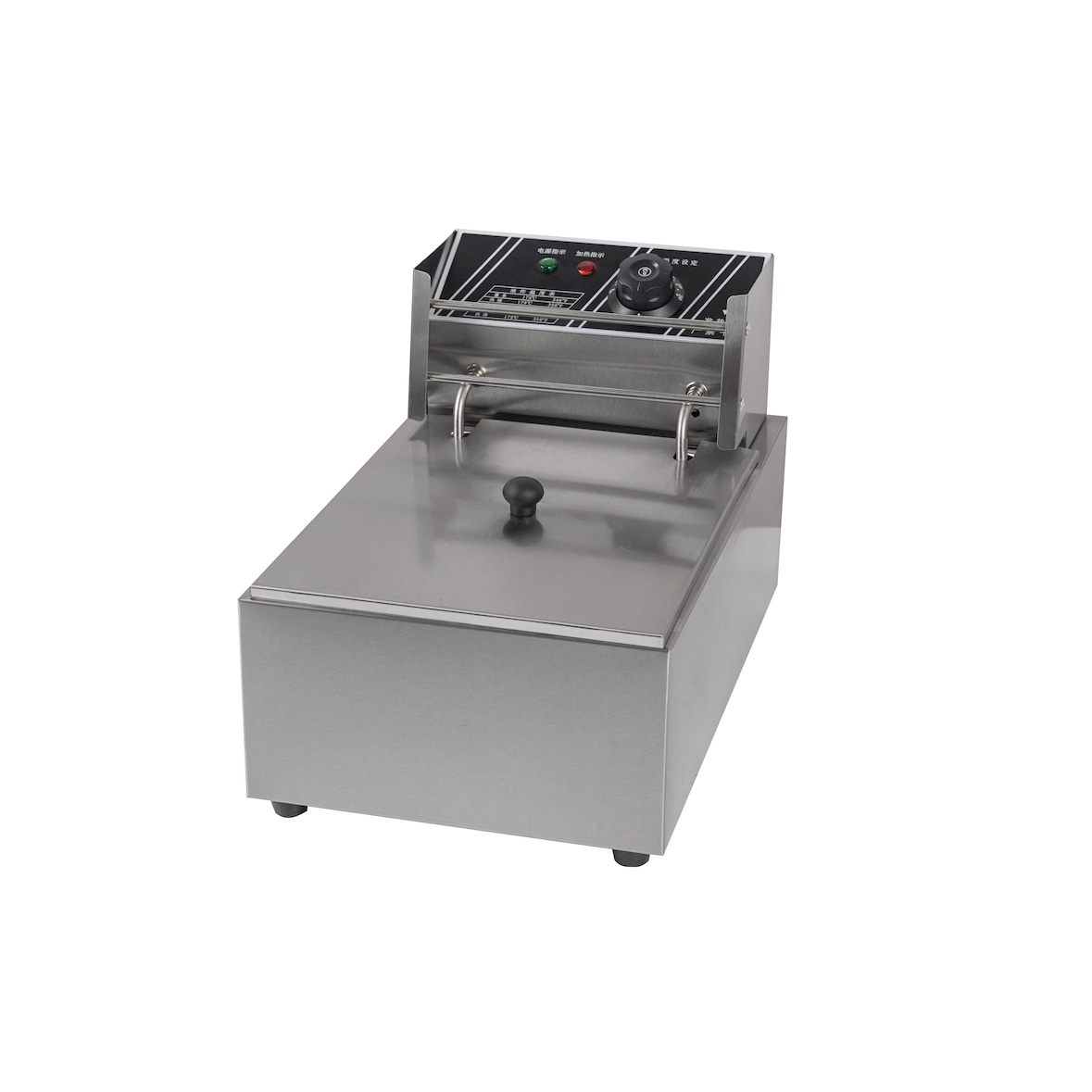 Freidora electrica 8 litros industrial en acero inoxidable