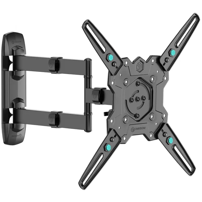 ONKRON drehbare TV-Wandhalterung für 32–65 Zoll (bis 41 kg), schwenkbar, neigbar & ausziehbar, VESA max. 400x400, Schwarz, Modell M4R-B