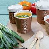 thumbnail of greenbox - Suppenbecher to go aus Karton 400 ml, Ø 98 mm, braun, Icons, 25 St.