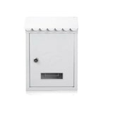 thumbnail of Buzon exterior blanco de metal para paqueteria correo de pared kmt