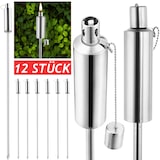 thumbnail of GARDEBRUK® Gartenfackel Öl 12er Set 330ml Edelstahl Rostfrei 115cm Hoch Fackeln Ölfackeln Garten Draußen