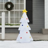 thumbnail of HOMCOM Árbol de Navidad Inflable 122 cm de Altura con Luces LED e Inflador Decoración Navideña para Interiores Exteriores 60x51x122 cm Blanco