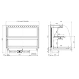 thumbnail of Combisteel inbouw warmhoudvitrine wandmodel van keramiek GN4/1