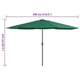thumbnail of vidaXL Parasol met metalen paal 390 cm groen