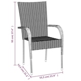 thumbnail of HELLOSHOP26 - Juego de comedor de 7 piezas muebles de jardín resina tejida gris 02_0014361