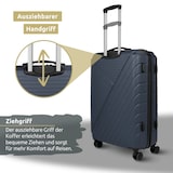thumbnail of 3tlg. Hartschalenkofferset mit Schloss KENDO ABS Material, Hartschalenkoffer mit Rollen Trolley Koffer Reisekoffer Reisekofferset Gepäck, Blau