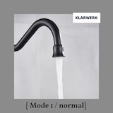 thumbnail of KLARWERK® Julian | Retro 3-Wege Armatur Edelstahl Schwarz matt | Vintage Filter Wasserhahn Küche | 360° Osmose Mischbatterie U-Auslauf 3 Anschlüsse