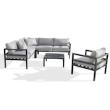 thumbnail of Eck-Gartenmöbel 6-Sitzer aus anthrazitgrauem Aluminium - BEAUBOURG