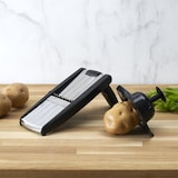 thumbnail of Affettatrice mandolina per verdure – Lama regolabile in acciaio inox – Nera