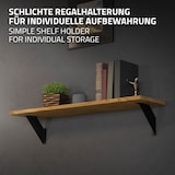 thumbnail of Regalhalterung Dreieck 2 Stück 20x20x3 cm Schwarz aus Metall