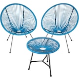 thumbnail of tectake Ensemble table et chaises de jardin Santana - bleu - 404414