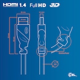 thumbnail of CSL HDMI-Kabel 2.0b, 4K UHD, Full HD, 3D, 3-fach geschirmt, High Speed mit Ethernet, HDMI Typ A  - 15m