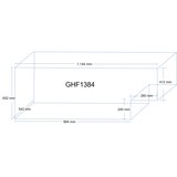 thumbnail of METRO Professional Vriezer GHF1384, staal, 74 x 130 x 85 cm, 384 L, 75 W, 2 korven, LED-verlichting, 4 wielen, met slot, wit