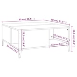 thumbnail of Table basse sonoma gris 80x80x36,5 cm bois d'ingénierie Modèle Terrasse Nova Plus