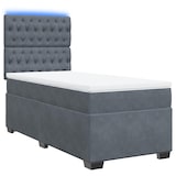 thumbnail of vidaXL Boxspringbett mit Matratze Dunkelgrau 90x200 cm Samt