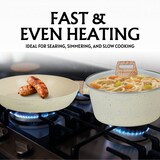 thumbnail of Batterie de cuisine 15 pièces avec revêtement en granit et manche en Bois Noir  beige HGWDBEJ15-BEI usage non-intensif Herzberg