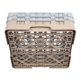 thumbnail of CAMBRO - 25S434-184 - Cesta de lavado 25 comp. 2 alturas - 8,7 cm Ø máx. - alt. máx. 13,5 cm - 50 x 50 x 18,4 cm - Beige