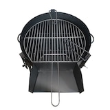 thumbnail of MF - Churrasqueira a Lenha Redonda de 50x50 cm em Aço com Grelha Corrugada, 4 Pés de Apoio, Trempe e Pintura Preta Anticalórica