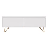 thumbnail of SalesFever Lowboard aus MDF | 1 Schublade und 1 Klappfach | Beine Metall mit Messinglegierung | B 120 x T 40 x H 45 cm | weiß