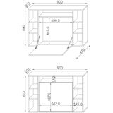 thumbnail of VCM Schreibtisch Wandila Weiß H. 60 x B. 90 x T. 20 cm