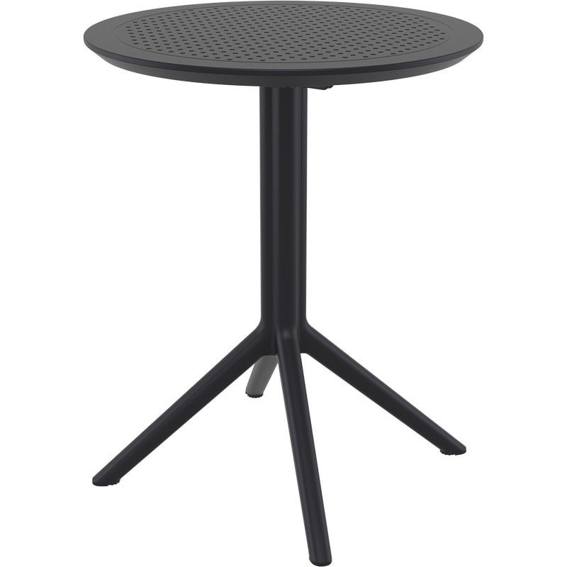 Lot de 2 tables d’extérieur rondes pliantes de 60 cm Sky Table Noir