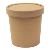 thumbnail of MONOUSO - Kraft-Kraft Kartonnen Deksel voor Kartonnen Pot Ø10,0cm (500 stuks)