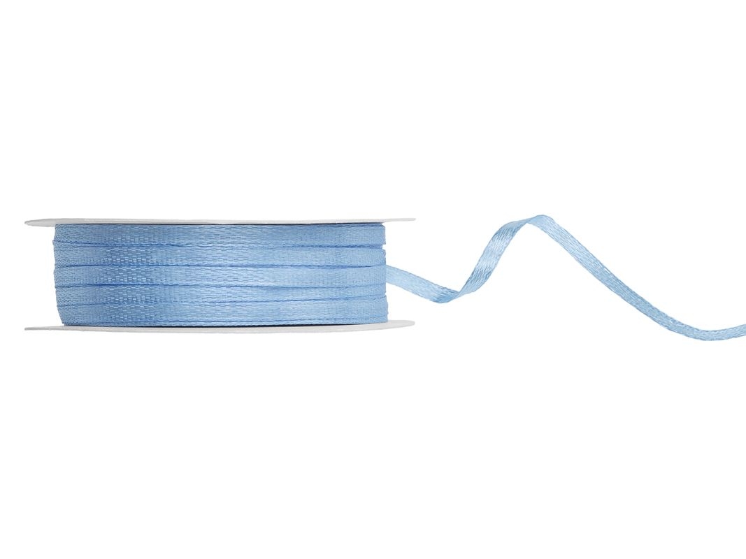 Satin Geschenkband babyblau hellblau 50m 3mm breit