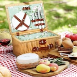 thumbnail of Outsunny Cestino da Picnic in Vimini per 2 Persone con Stoviglie