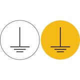 thumbnail of Leiterkennzeichnung, Schutzerdung - 1 Bund = 100 Stk - 32 mm Folie selbstklebend
